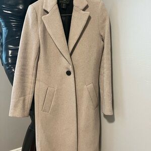 Women's Beige Wool Blend Coat